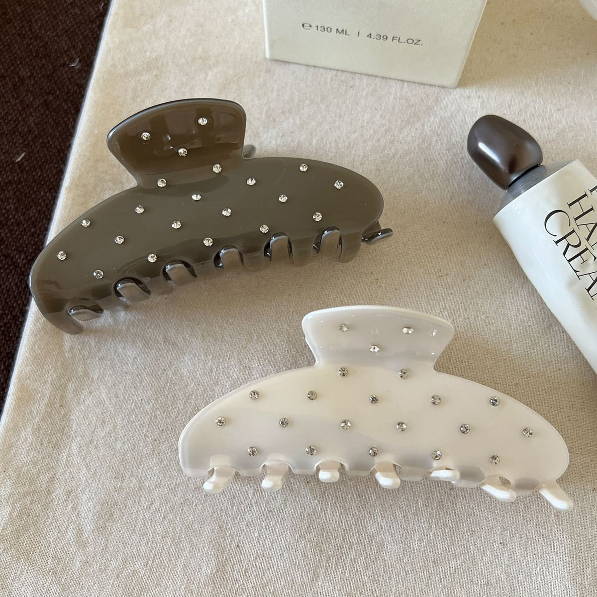 Polka Diamond Claw Clip