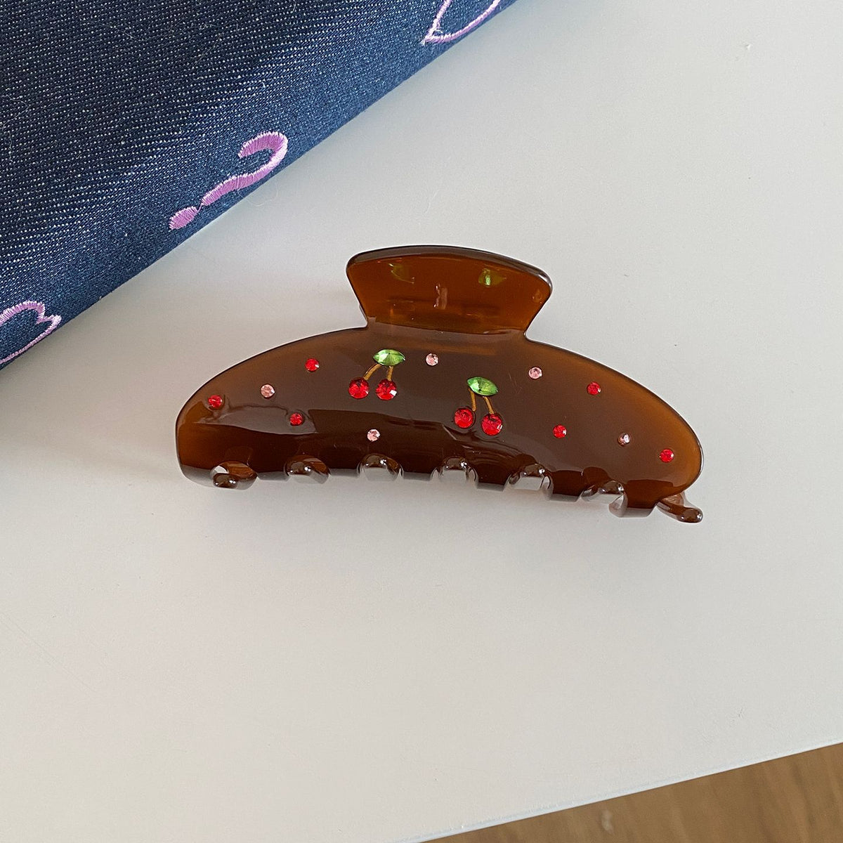 Brown Cherry Claw Clip